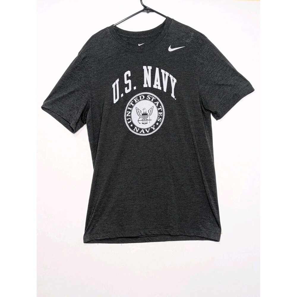 Nike US Navy Mens Medium Gray The Nike Tee Shirt Athletic Cut Short Sleeve